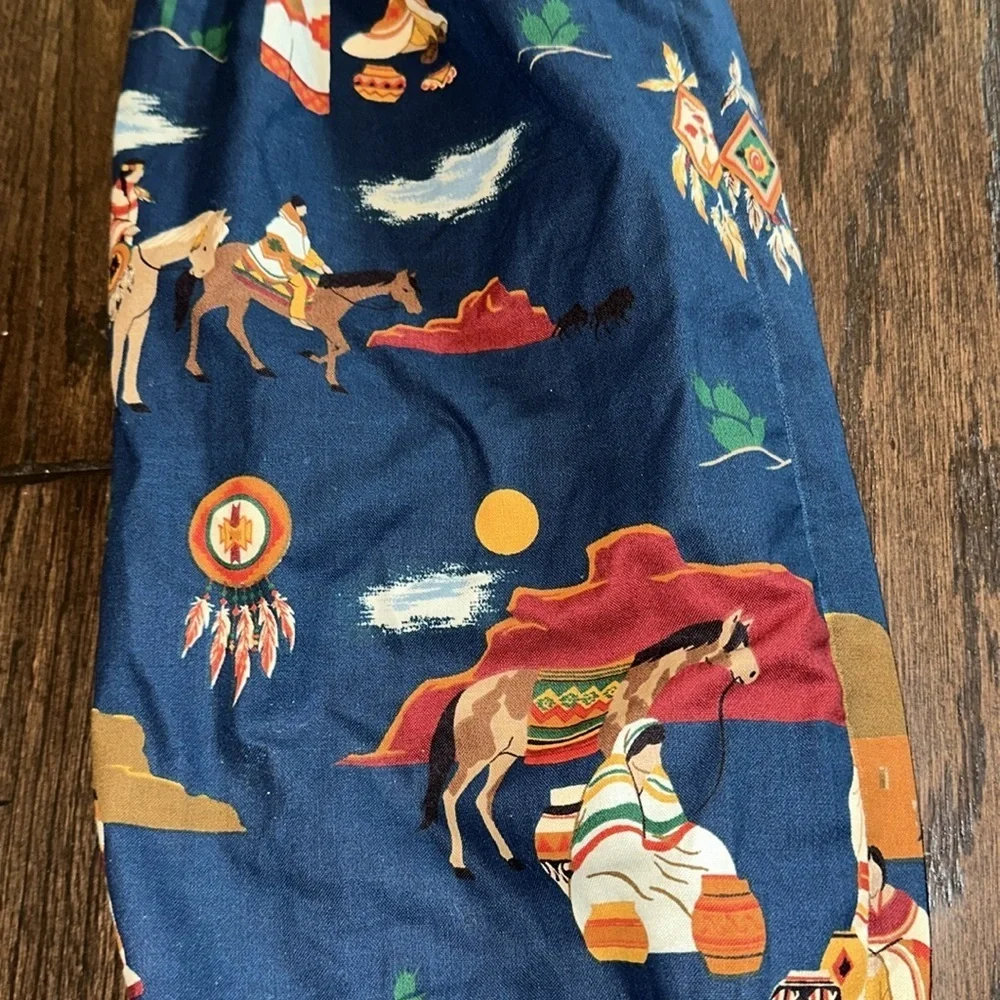 Blue Western Themed plastic bag holder handmade - Picture 3 of 6